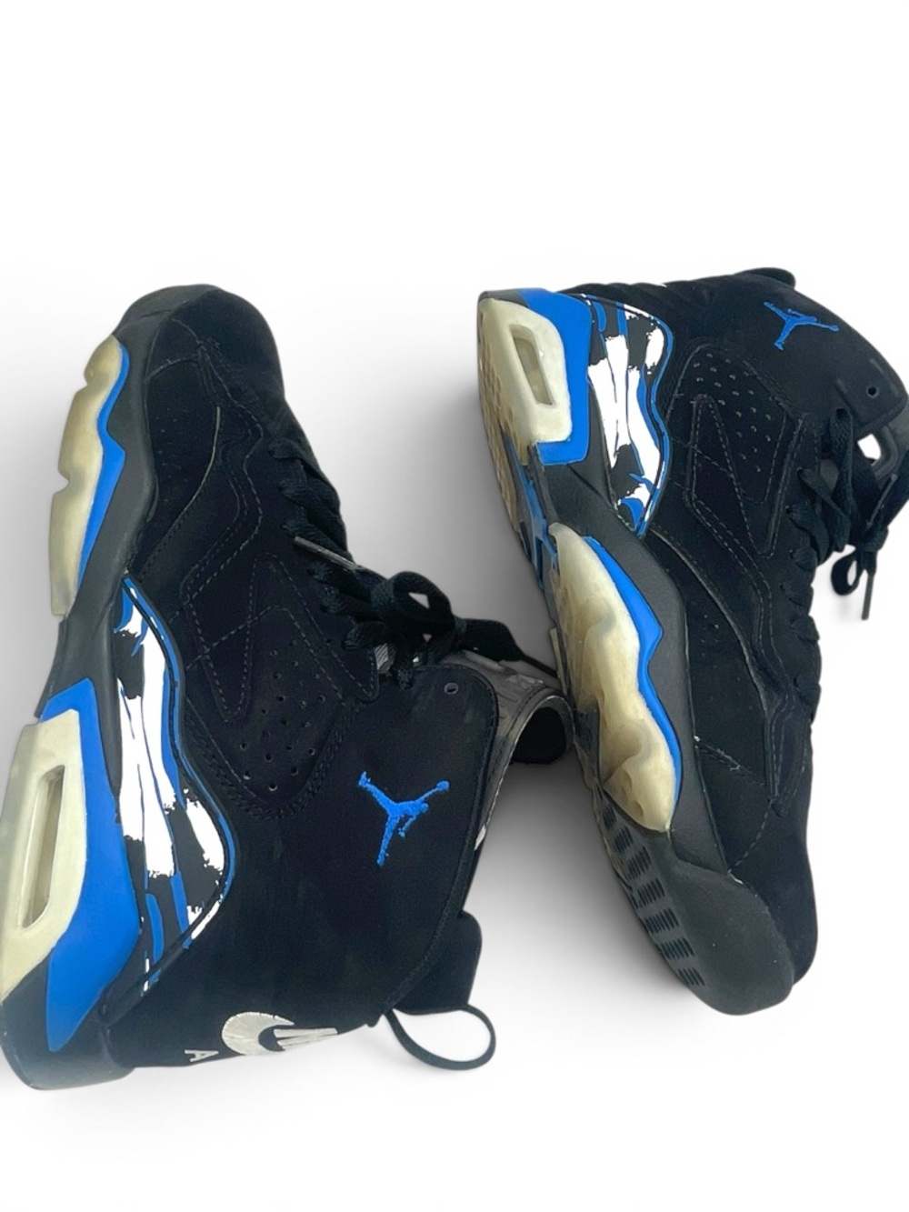 Air Jordan 6 Retro Black Blue Size 5.5Y (Fits Women’s 7) w/ Box - Picture 7 of 14